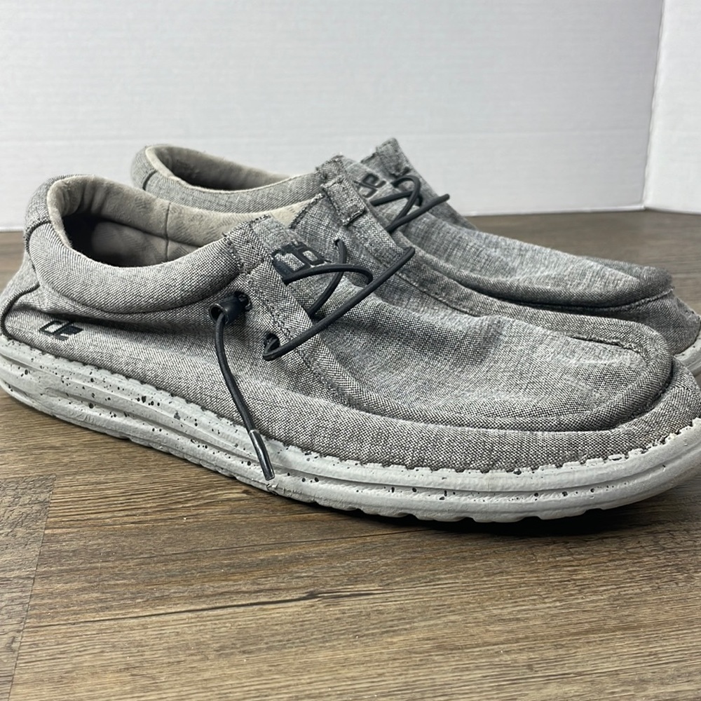 Hey Dude Men’s Wally Stretch Slide On Shoes, Steel color, size 10